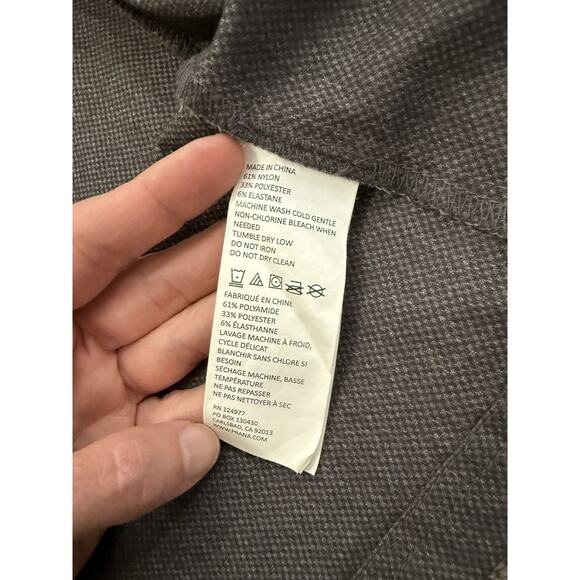 NWOT Prana Zion Bomber Jacket Men Medium Gray Full Zip Pockets Nylon Stretch - Picture 8 of 14